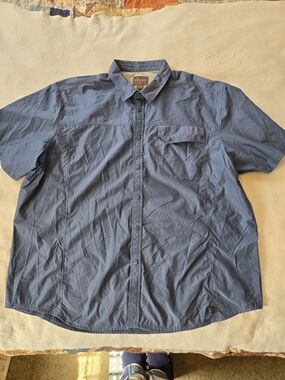 Northwest Territory Men's Short-Sleeve Button-Down Shirt in Dusty Blue